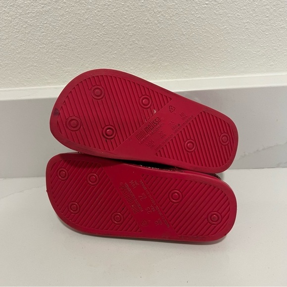 Mini Melissa Garnet Glitter Beach Slingback Open Toe Slide Sandals Size 10 - Picture 8 of 11